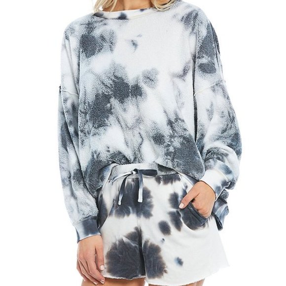 Free Poeple Tops - Free People Kelly Tie Dye 2 piece set Black Combo